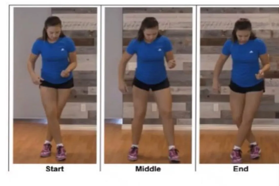 Slide 28 — fast feet stepping in place (start, middle, end)