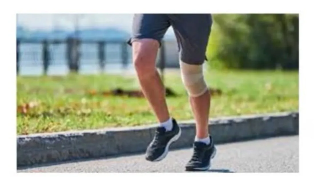 Slide 28 — jogging with a knee support