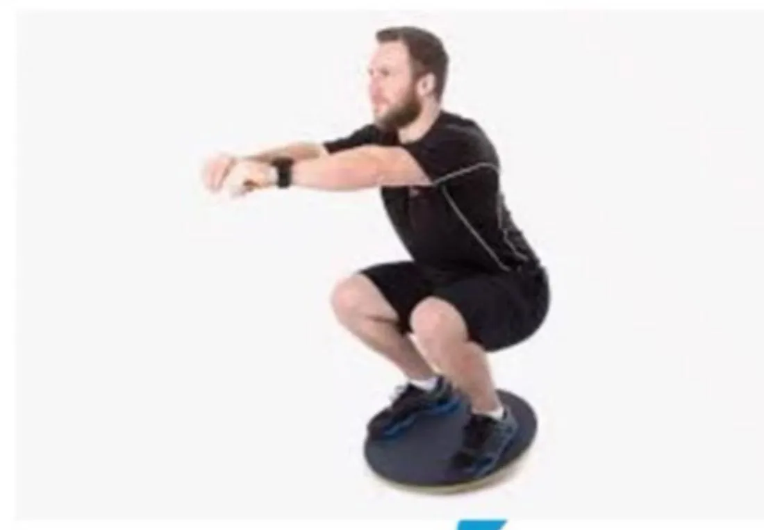 Slide 46 — balance board squat
