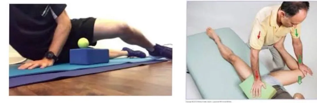 Slide 51 — adductor tendinopathy treatment: release with a ball, and transverse friction