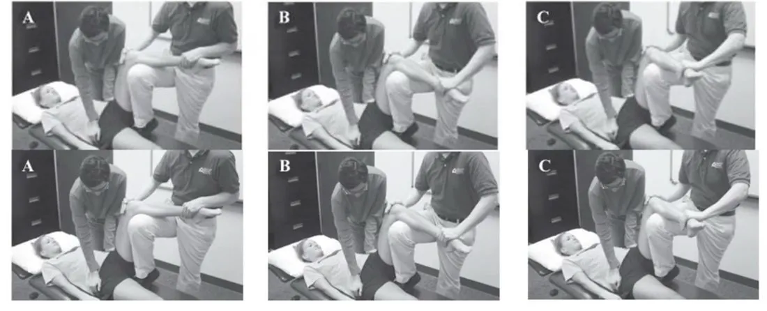 Slide 63 — labral manipulation (sequence A–C, two rows)