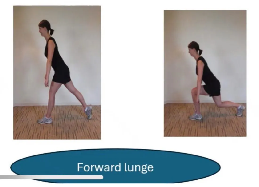 Slide 74 — level 4: forward lunge