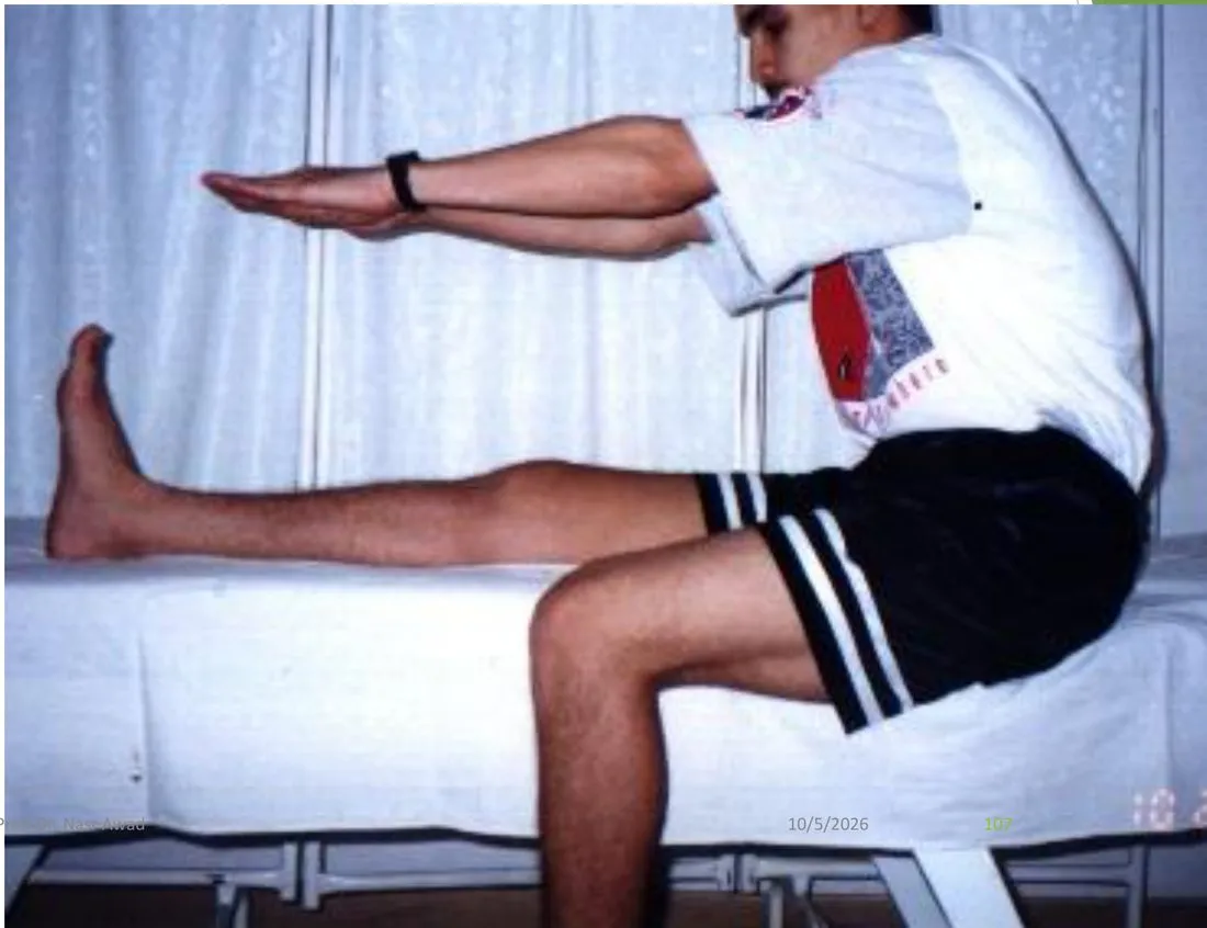 Slide 107 — hamstring stretching