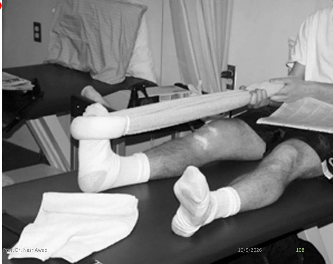 Slide 108 — gastrocnemius stretch with a towel