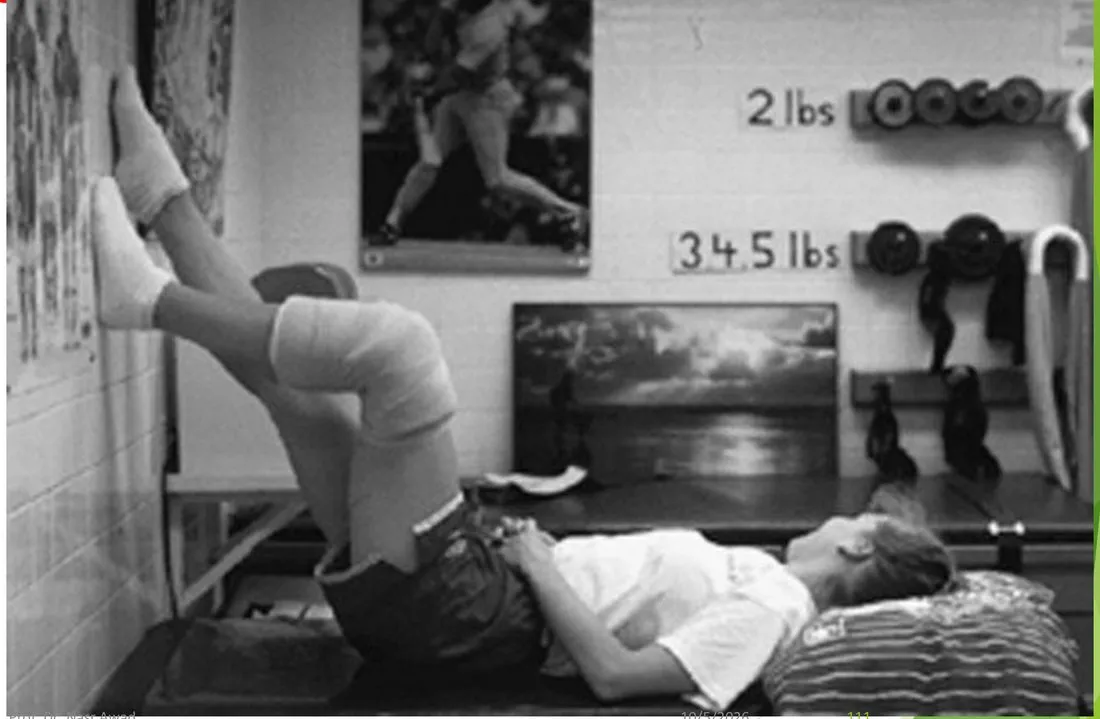 Slide 111 — passive knee flexion by wall slides