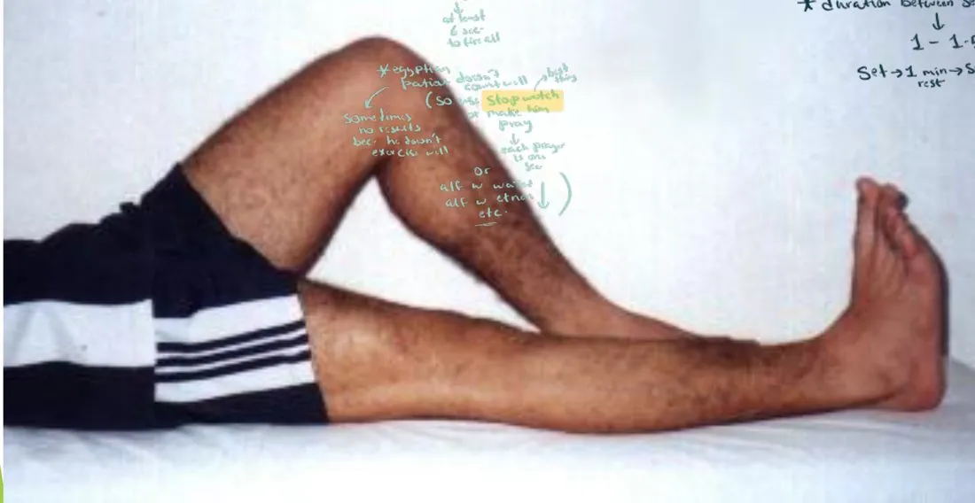 Slide 115 — quadriceps set exercise