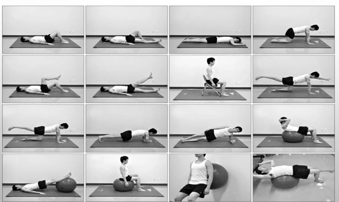 Slide 54 — lumbar stabilization exercises